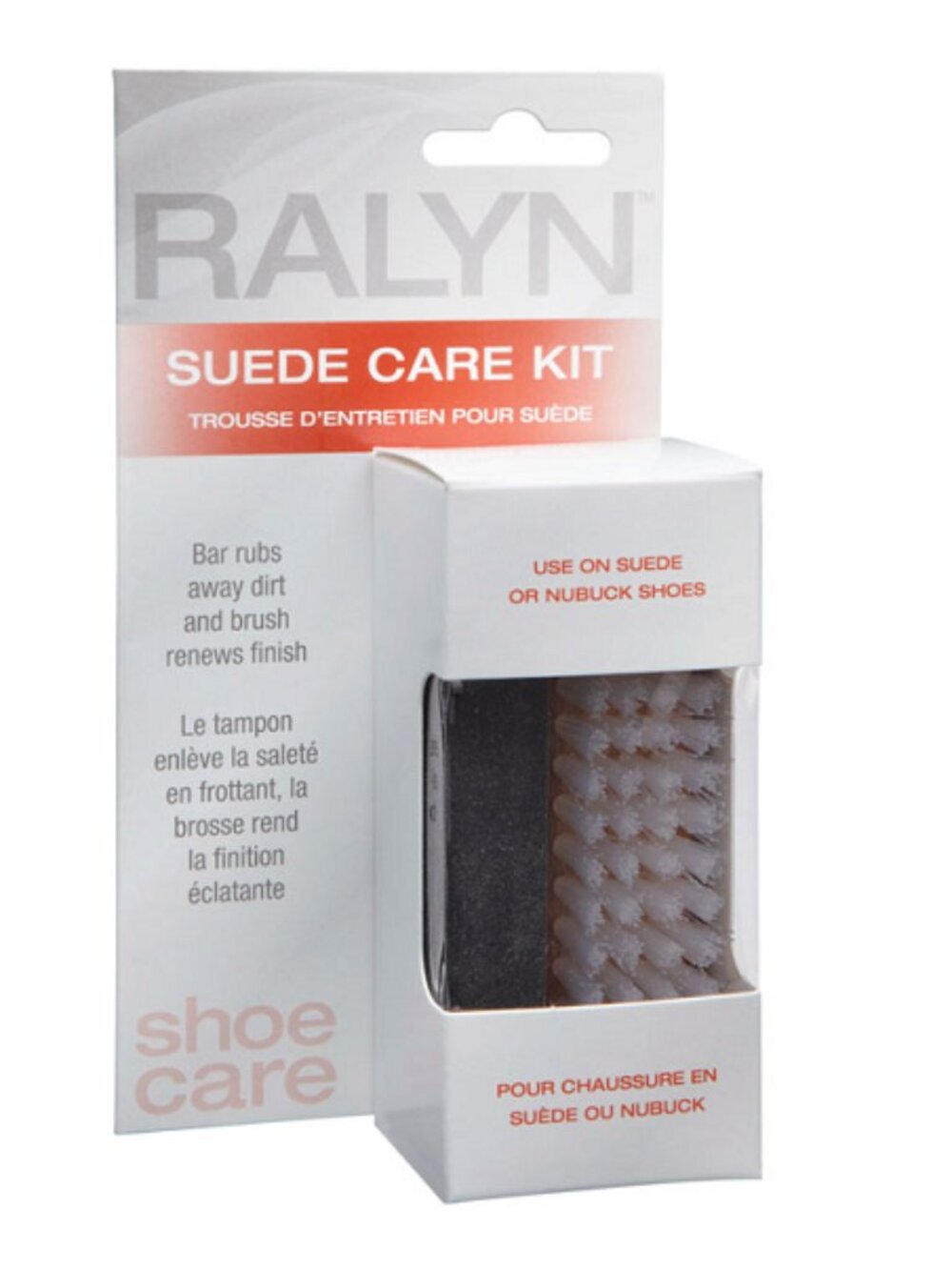 NWT Ralyn Suede Care Kit Cleaner Eraser Bar & Brush for Nubuck Shoes
